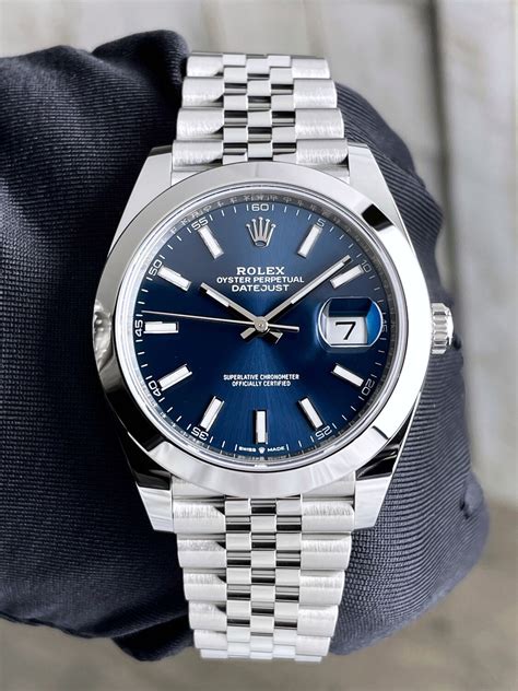 rolex datejust 41 blue dial men& 39|2022 rolex datejust 41mm.